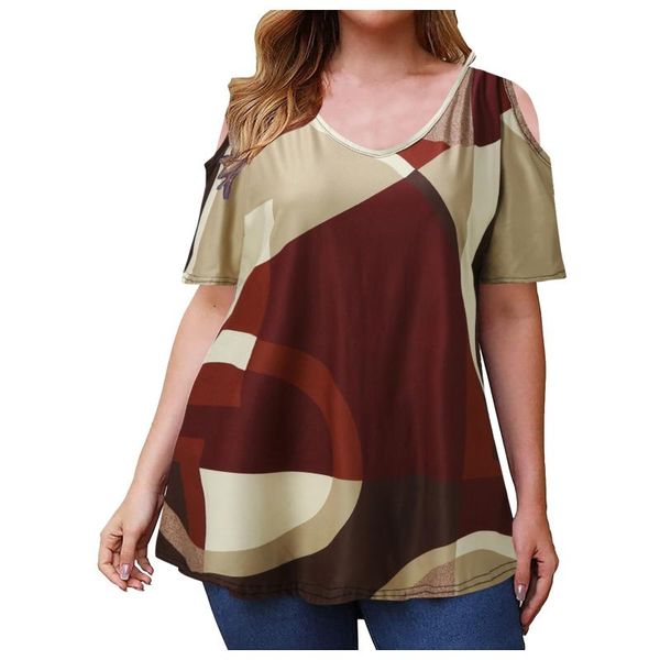women's blouses & shirts 40# plus size off shoulder blouse women short sleeve o-neck flowy summer tunic vintage print l-5xl roupas, White
women's blouses & shirts 40# plus size off shoulder blouse women short sleeve o-neck flowy summer tunic vintage print l-5xl roupas, White
