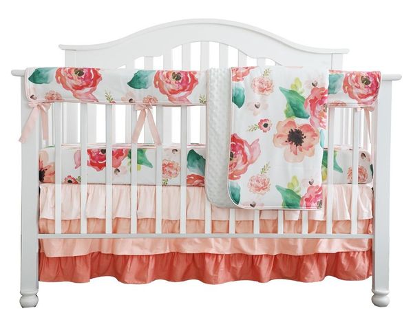 sahaler 4pcs crib rail guard set boho floral nursery baby bedding ruffled skirt cover ruffle coral watercolor sets
sahaler 4pcs crib rail guard set boho floral nursery baby bedding ruffled skirt cover ruffle coral watercolor sets