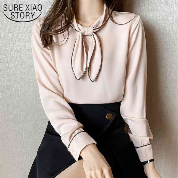 spring office lady slim solid blouse women fashion chiffon shirt elegant long sleeve korean blusas with chic bow 210421, White
spring office lady slim solid blouse women fashion chiffon shirt elegant long sleeve korean blusas with chic bow 210421, White
