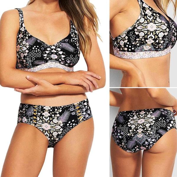 women's swimwear female totem print bikini european and american conservative split swimsuit feminine halter black, White;black
women's swimwear female totem print bikini european and american conservative split swimsuit feminine halter black, White;black