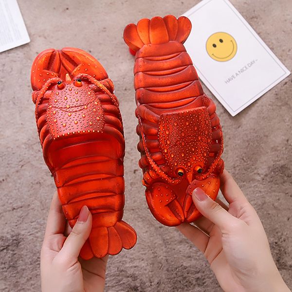 lovers slippers cartoon lobster summer leisure shoes man women outdoor open toe slides non-slip beach flip flops big size 46 47, Black
lovers slippers cartoon lobster summer leisure shoes man women outdoor open toe slides non-slip beach flip flops big size 46 47, Black