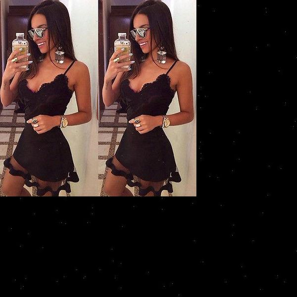 women womens dresses summer lace sleeveless casual evening party v neck short mini black dress good quality woman clothes, Black;gray
women womens dresses summer lace sleeveless casual evening party v neck short mini black dress good quality woman clothes, Black;gray