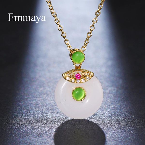 emmaya classic style round shape necklace for female fashion jewelry in party shiny glass ornament distinctive pendant necklaces, Silver
emmaya classic style round shape necklace for female fashion jewelry in party shiny glass ornament distinctive pendant necklaces, Silver
