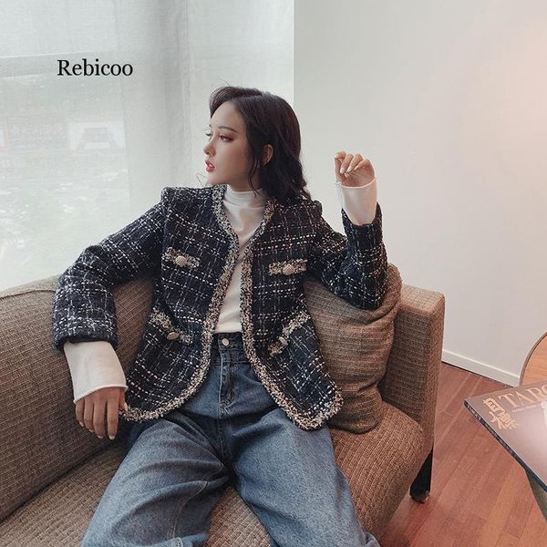 women's jackets short woolen coat female autumn and winter jacket women elegant ladies rough tweed small fragrance suit cardigan, Black;brown
women's jackets short woolen coat female autumn and winter jacket women elegant ladies rough tweed small fragrance suit cardigan, Black;brown