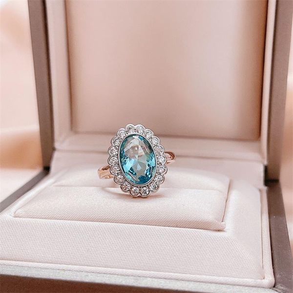 cluster rings bague ringen classic silver 925 jewelry ring oval shape aqua blue color gemstones 5a zircon finger fine gift, Golden;silver
cluster rings bague ringen classic silver 925 jewelry ring oval shape aqua blue color gemstones 5a zircon finger fine gift, Golden;silver