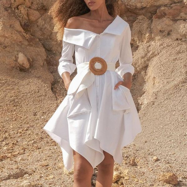 casual dresses fashion runway 2021 autumn dress women black white long sleeve asymmetrical belt one shoulder irregular sexy, Black;gray
casual dresses fashion runway 2021 autumn dress women black white long sleeve asymmetrical belt one shoulder irregular sexy, Black;gray