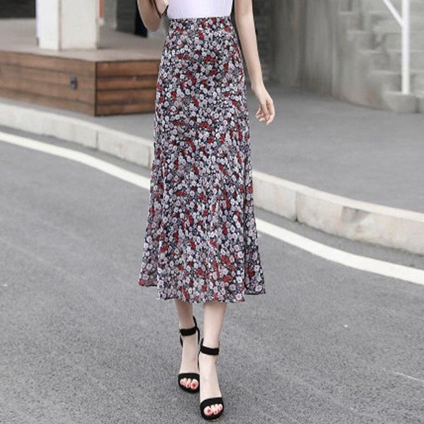 women 2021 summer floral print slim midi skirt chiffon skirts female casual fashion ladies high waist elegant clothes v62, Black
women 2021 summer floral print slim midi skirt chiffon skirts female casual fashion ladies high waist elegant clothes v62, Black