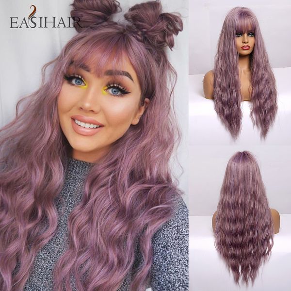 long mix purple womens wigs with bangs synthetic hair wigs for women cute heat resistant cosplay wigs, Black
long mix purple womens wigs with bangs synthetic hair wigs for women cute heat resistant cosplay wigs, Black