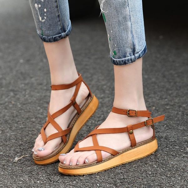 genuine leather women sandals cross band cutout roman summer shoes woman clip toe flip flops cow plus size, Black
genuine leather women sandals cross band cutout roman summer shoes woman clip toe flip flops cow plus size, Black