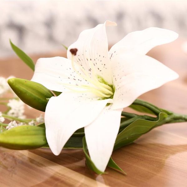 real touch lily flowers latex artificial 3 heads 36cm bouquets for home wedding festival decoration decorative & wreaths
real touch lily flowers latex artificial 3 heads 36cm bouquets for home wedding festival decoration decorative & wreaths