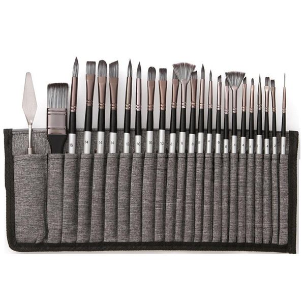 gift sets 24pcs nylon gouache oil painting acrylic brush set student art tool pen colored pigment beginner sketch brush+pen bag
gift sets 24pcs nylon gouache oil painting acrylic brush set student art tool pen colored pigment beginner sketch brush+pen bag
