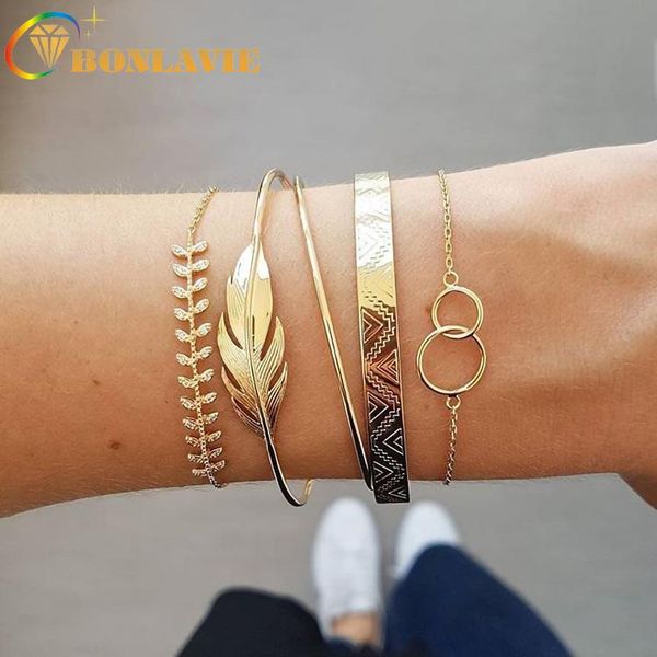 leaves retro pattern circle wide double five-piece bracelet charm bracelets, Golden;silver
leaves retro pattern circle wide double five-piece bracelet charm bracelets, Golden;silver