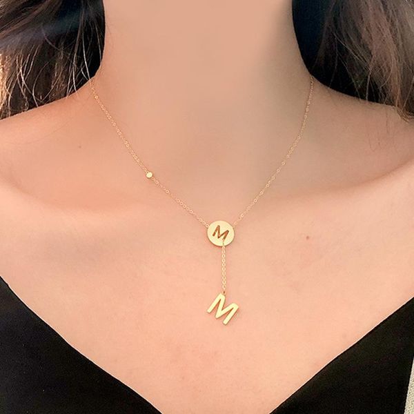 chains titanium steel letter m necklace lady ins cold trend simple tassel collarbone chain wholesale son web celebrity choker, Silver
chains titanium steel letter m necklace lady ins cold trend simple tassel collarbone chain wholesale son web celebrity choker, Silver