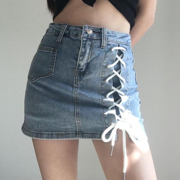 skirts 2021 denim skirt women's summer lace up tie rope retro dark thin anti light bag hip high waist elastic tide, Black
skirts 2021 denim skirt women's summer lace up tie rope retro dark thin anti light bag hip high waist elastic tide, Black
