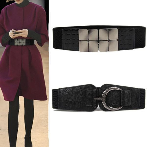 belts women waistbands fashion stretch cummerbunds black metal buckle alloy waist wide elastic cinch corset waistband for dress, Black;brown
belts women waistbands fashion stretch cummerbunds black metal buckle alloy waist wide elastic cinch corset waistband for dress, Black;brown