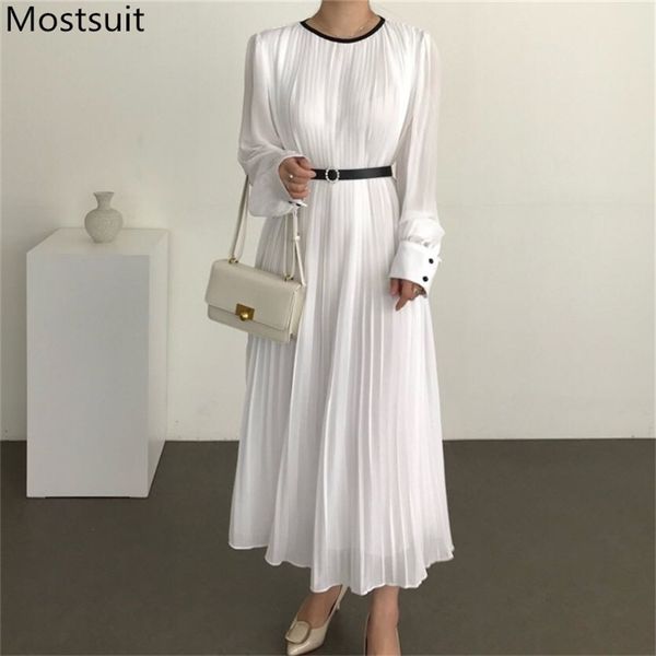 korean elegant women long dress spring autumn full sleeve o-neck loose waist dresses vintage fashion office ladies vestidos 210513, Black;gray
korean elegant women long dress spring autumn full sleeve o-neck loose waist dresses vintage fashion office ladies vestidos 210513, Black;gray