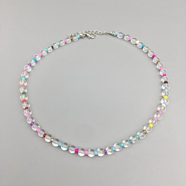 chokers handmade colorful rice beads chain necklaces choker for women party beach jewelry gifts 2021 fashion female glass necklace, Golden;silver
chokers handmade colorful rice beads chain necklaces choker for women party beach jewelry gifts 2021 fashion female glass necklace, Golden;silver