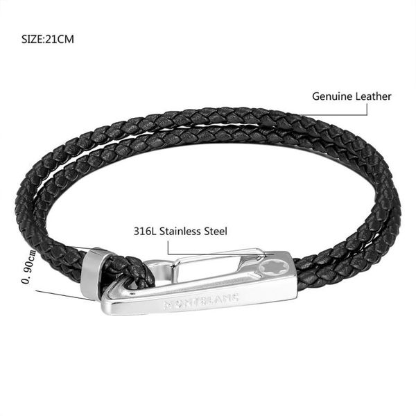 bangle trendy men bracelets stainless steel geunine braided leather wristband fashion jewelry gift, Black
bangle trendy men bracelets stainless steel geunine braided leather wristband fashion jewelry gift, Black