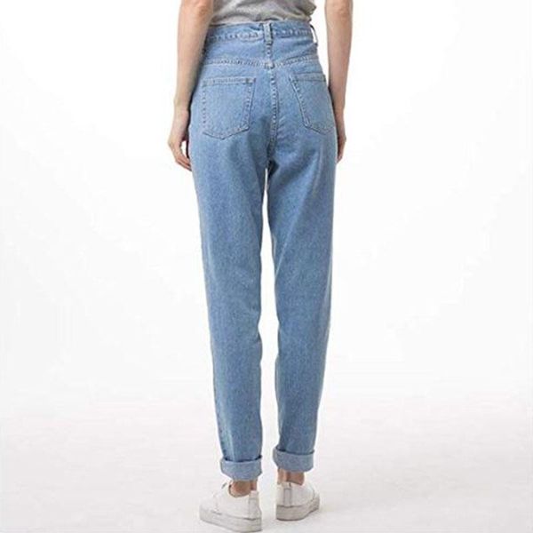 women's jeans high waist plus size loose straight trendy casual mom harem pants and black brand, Blue
women's jeans high waist plus size loose straight trendy casual mom harem pants and black brand, Blue