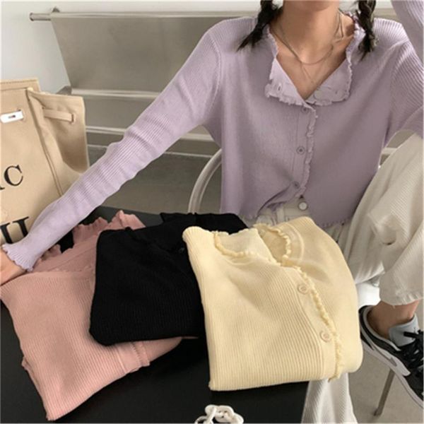 women's knits & tees slim cardigan women solid full length ruched crop knitted sweet college comfortable elegant single breasted summer, White 
women's knits & tees slim cardigan women solid full length ruched crop knitted sweet college comfortable elegant single breasted summer, White