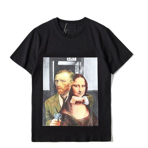 famous men's designer tee print hip-hop mona lisa loose round neck summer black and white s-xl size, White;black
famous men's designer tee print hip-hop mona lisa loose round neck summer black and white s-xl size, White;black