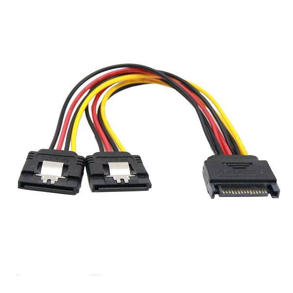 audio cables & connectors 1pc sata 15 pin male to 2 female 15pin power cable hdd y splitter universal connector adapter
audio cables & connectors 1pc sata 15 pin male to 2 female 15pin power cable hdd y splitter universal connector adapter
