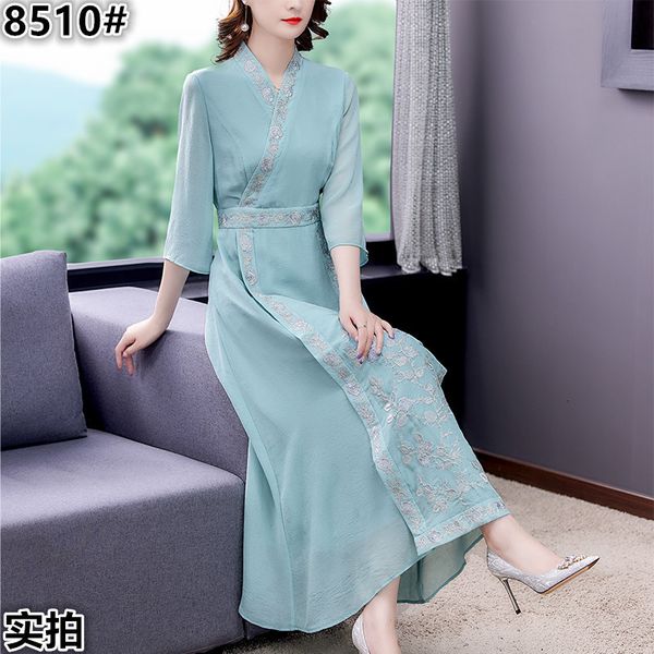 luxury cheongsam improved hanfu 2021 summer chine style cheongsam heavy industry embroidery zen women's drs, Blue;red
luxury cheongsam improved hanfu 2021 summer chine style cheongsam heavy industry embroidery zen women's drs, Blue;red