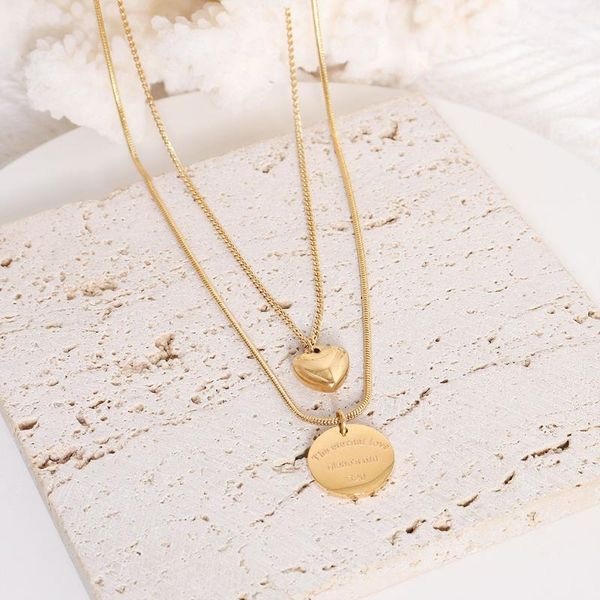 pendant necklaces 2021 vintage multi layer round pendants for ladies trendy gold/steel color heart fashion jewelry bijoux femme, Silver
pendant necklaces 2021 vintage multi layer round pendants for ladies trendy gold/steel color heart fashion jewelry bijoux femme, Silver