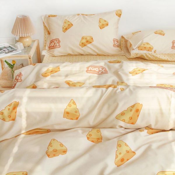 bedding sets cheese pattern set big double bed lotus leaf gentle lovely girl room decoration quilt cover fitted sheet
bedding sets cheese pattern set big double bed lotus leaf gentle lovely girl room decoration quilt cover fitted sheet