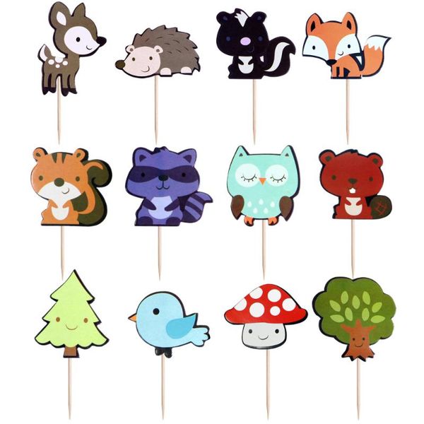 woodland animals cake er decorative cupcake picks dessert decoration for wedding birthday party other festive & supplies
woodland animals cake er decorative cupcake picks dessert decoration for wedding birthday party other festive & supplies