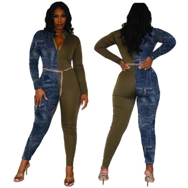 women's jumpsuits & rompers casual color patchwork jeans women jumpsuit bodysuit with pocket skinny long romper overalls, Black;white
women's jumpsuits & rompers casual color patchwork jeans women jumpsuit bodysuit with pocket skinny long romper overalls, Black;white