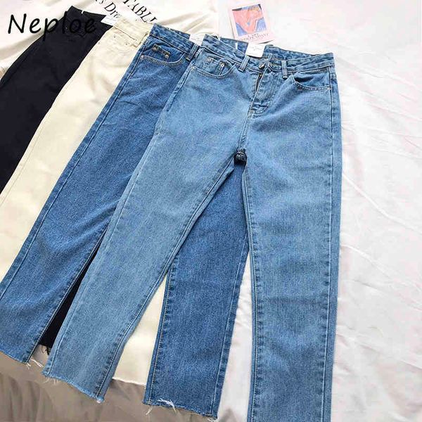 neploe all-match high waist casual ankle-length pants double pockets washed denim pants solid color soft elasticity jeans 210423, Black;white
neploe all-match high waist casual ankle-length pants double pockets washed denim pants solid color soft elasticity jeans 210423, Black;white