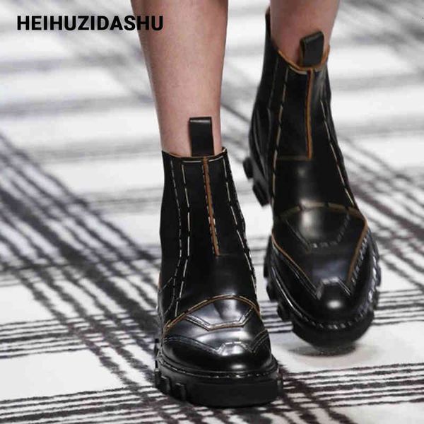 dress shoes bota feminina luxuosa de couro legÃtimo, calçado feminino bico redondo e tornozelo para costura, punk estiloso xjmu, Black
dress shoes bota feminina luxuosa de couro legÃtimo, calçado feminino bico redondo e tornozelo para costura, punk estiloso xjmu, Black