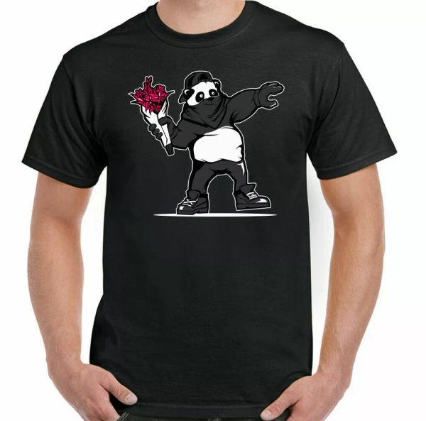 banksy t shirt man parody panda flower granada graffiti street art, White;black
banksy t shirt man parody panda flower granada graffiti street art, White;black