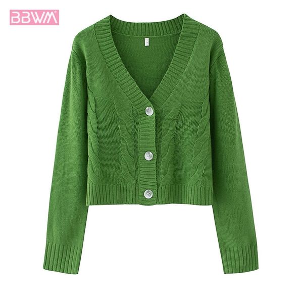 avocado green v-neck single-breasted knit retro coarse twist female cardigan korean style simple long-sleeved women's sweater 210507, White;black
avocado green v-neck single-breasted knit retro coarse twist female cardigan korean style simple long-sleeved women's sweater 210507, White;black