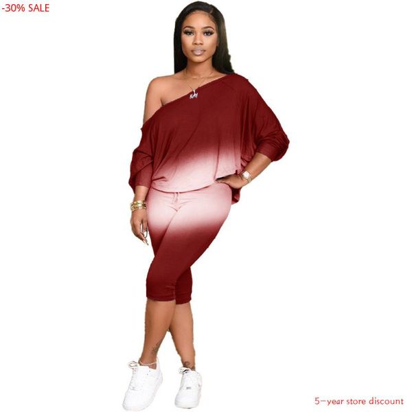 women's tracksuits woman tshirts club outfits set two piece women batwing sleeve one shoulder loose tee midi pencil pants tracksui, Gray
women's tracksuits woman tshirts club outfits set two piece women batwing sleeve one shoulder loose tee midi pencil pants tracksui, Gray