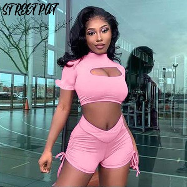 women's tracksuits two piece set women tracksuit hollow out drawsting crop biker shorts sets elastic sport vacation outfits summer, Gray
women's tracksuits two piece set women tracksuit hollow out drawsting crop biker shorts sets elastic sport vacation outfits summer, Gray