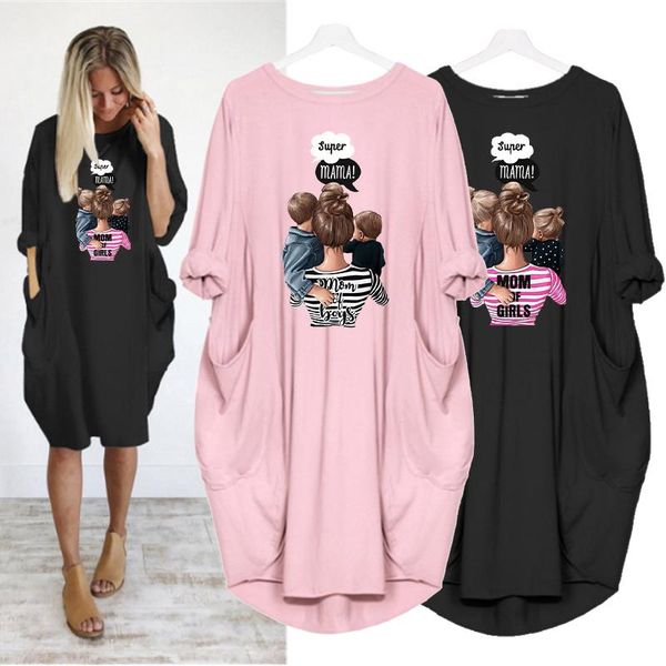 casual dresses plus size women's midi dress long sleeve super mama print o neck loose pocket vintage vestidos robe femme autumn, Black;gray
casual dresses plus size women's midi dress long sleeve super mama print o neck loose pocket vintage vestidos robe femme autumn, Black;gray