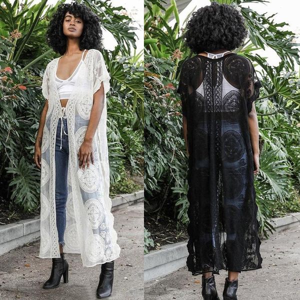 women's swimwear circle lace cardigan bikini coverall beach vacation jacket swimsuit sunscreen women 2021, White;black
women's swimwear circle lace cardigan bikini coverall beach vacation jacket swimsuit sunscreen women 2021, White;black