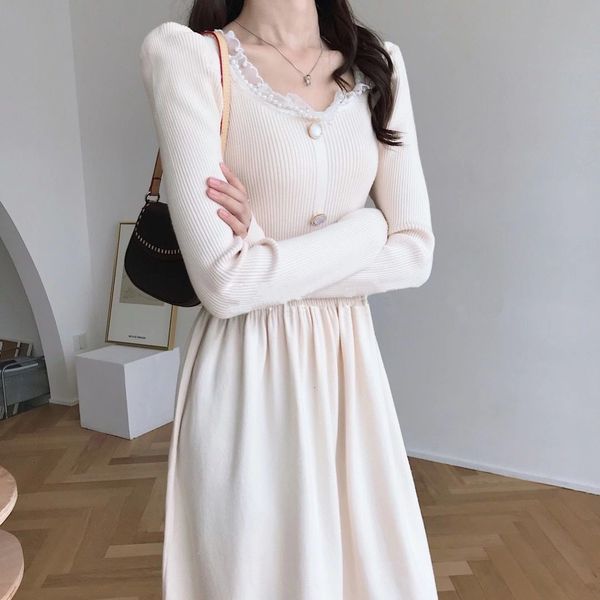 dresses winter knitted women casual long sleeve slim office elegant sweater female outwear autumn one piece dress korea, Black;gray
dresses winter knitted women casual long sleeve slim office elegant sweater female outwear autumn one piece dress korea, Black;gray