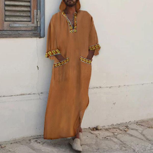 ethnic clothing incerun men muslim islamic kaftan arabic hooded long sleeve print patchwork caftan dubai abaya vintage middle east jubba tho, Red
ethnic clothing incerun men muslim islamic kaftan arabic hooded long sleeve print patchwork caftan dubai abaya vintage middle east jubba tho, Red