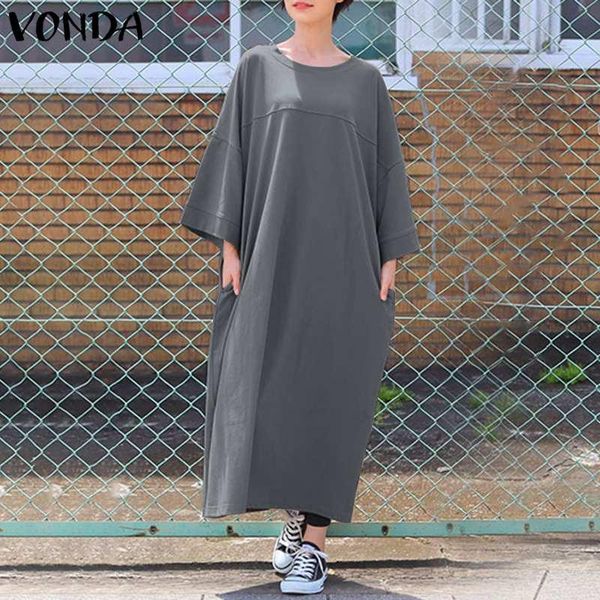 casual dresses autumn winter long sleeve dress vonda 2021 women o neck solid color bohemian vestidos femme party robe ladies sundress, Black;gray
casual dresses autumn winter long sleeve dress vonda 2021 women o neck solid color bohemian vestidos femme party robe ladies sundress, Black;gray