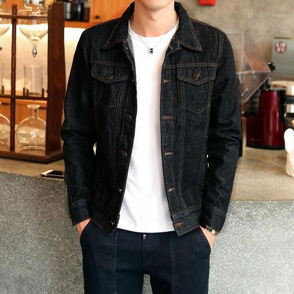 men's jackets men jean black denim coats cotton slim fit mens casual fashion jeans coat, Black;brown
men's jackets men jean black denim coats cotton slim fit mens casual fashion jeans coat, Black;brown