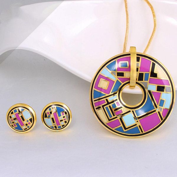 earrings & necklace zlxgirl classic geometry enamel stainless steel pendant earring jewelry sets fashion women gold chain, Silver
earrings & necklace zlxgirl classic geometry enamel stainless steel pendant earring jewelry sets fashion women gold chain, Silver