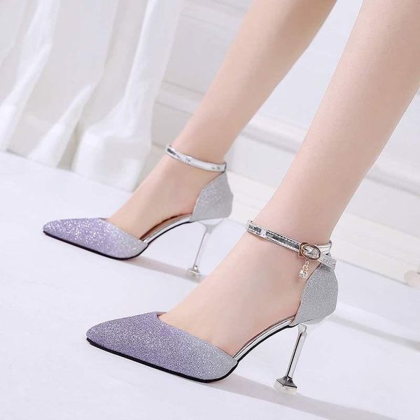 dress shoes small fresh high-heeled women's 2021 summer pointed sequined fine heel gradient starry sky, Black
dress shoes small fresh high-heeled women's 2021 summer pointed sequined fine heel gradient starry sky, Black