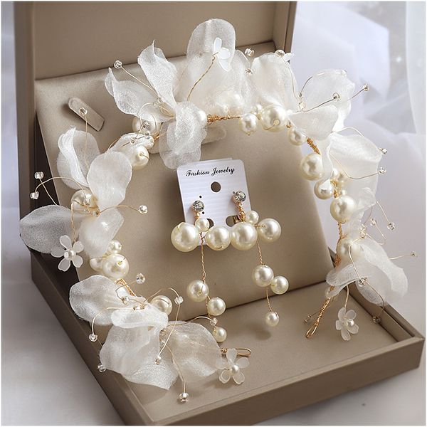 wedding bride headdress hair bands immortal beaded flower girls ornament pearl earring hair accessories set, Slivery;golden
wedding bride headdress hair bands immortal beaded flower girls ornament pearl earring hair accessories set, Slivery;golden