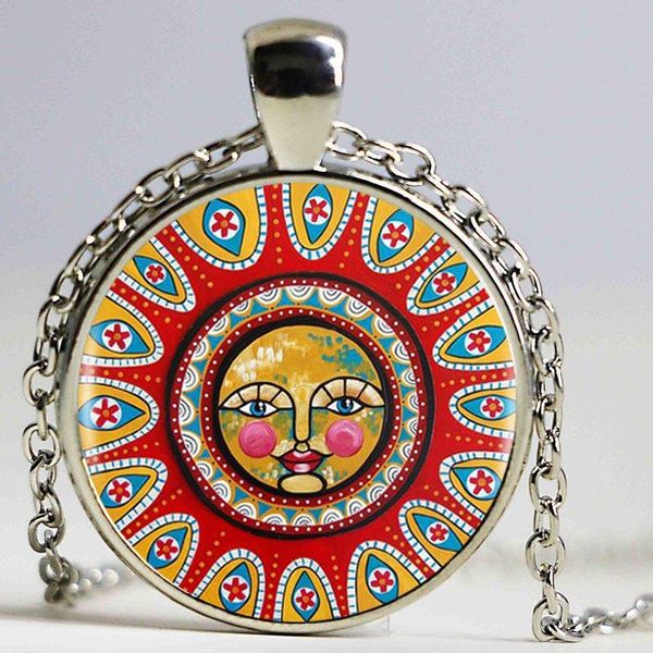 folk art full moon bronze plated pendant necklace charm vintage women jewelry men gift necklaces, Silver
folk art full moon bronze plated pendant necklace charm vintage women jewelry men gift necklaces, Silver