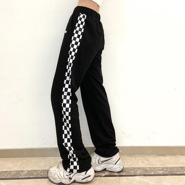 women's pants & capris 2021 black high waist iamty plaid patchwork cargo women casual baggy sweatpants joggers sportswear street, Black;white
women's pants & capris 2021 black high waist iamty plaid patchwork cargo women casual baggy sweatpants joggers sportswear street, Black;white