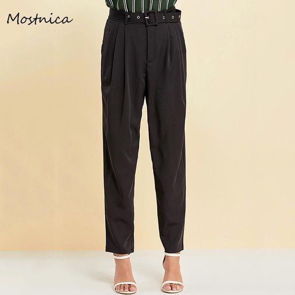women's pants & capris mostnica office lady frill trim straight women elegant black high waist pleated belted ol trousers woman 2021 wo, Black;white
women's pants & capris mostnica office lady frill trim straight women elegant black high waist pleated belted ol trousers woman 2021 wo, Black;white