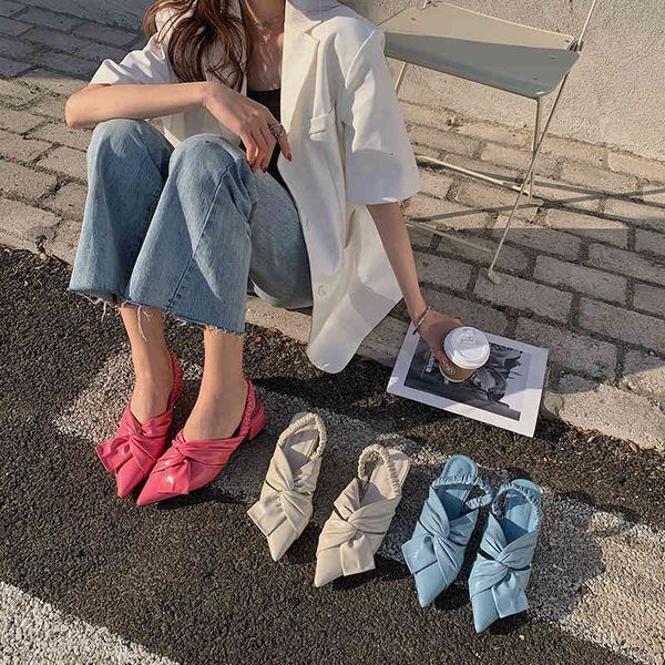 sandals pointed toe women bow candy color thick mid heels flat heeled elastic band back strap fashion slides summer dress shoes 6b, Black
sandals pointed toe women bow candy color thick mid heels flat heeled elastic band back strap fashion slides summer dress shoes 6b, Black